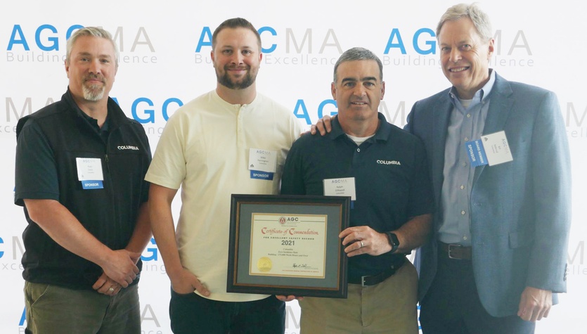 Columbia Honored by AGC MA at Safety Awards Program