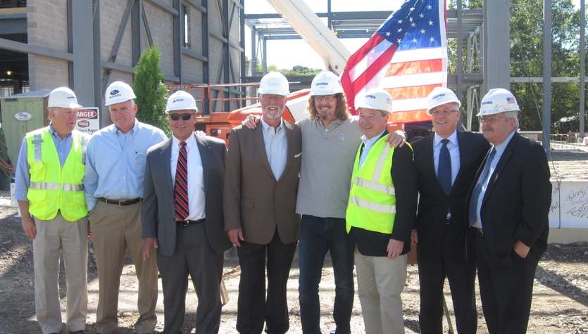 Columbia and Team Members Celebrate the Topping Off of NE Subaru's Headquarters in Norwood